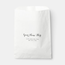 Sacolinha Saco de Favor Branco Chic Personalizado para o Seu