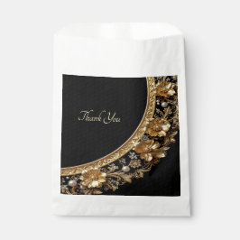 Sacolinha Saco de Favor com Moldura Dourada Ornamentada