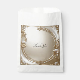 Sacolinha Saco de Favor com Moldura Dourada Ornamentada com