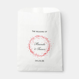 Sacolinha Saco de Favor - Confete Vermelho Casamento