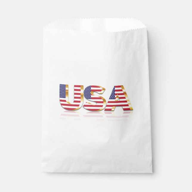 Sacolinha Saco de Favor da Bandeira dos EUA (Frente)