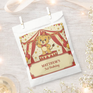 Sacolinha Saco de Favor de Aniversário de Filhote de Leão de
