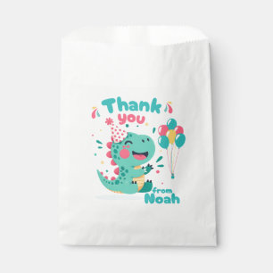 Sacolinha Saco de Favor de Aniversário de Meninos Dinossauro