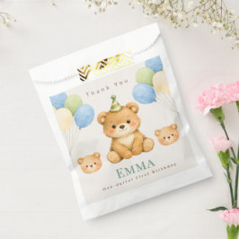 Sacolinha Saco de Favor de Aniversário de Ursinho