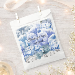 Sacolinha Saco de Favor de Buquê Floral Monocromático Azul