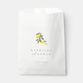 Sacolinha Saco de Favor de Casamento Azul Mediterrâneo com A