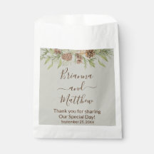 Saco de Favor de Casamento Bege de Inverno Elegant