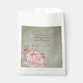 Sacolinha Saco de Favor de Casamento de Abóbora Rosa - Colhe