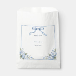Sacolinha Saco de Favor de Casamento Hortênsia Azul Empoeira