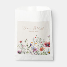 Sacolinha Saco de Favor de Casamento Jardim de Flores Silves