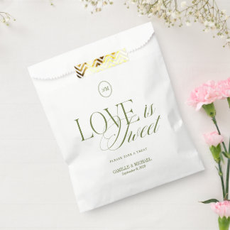 Sacolinha Saco de Favor de Casamento Love Is Sweet com Monog