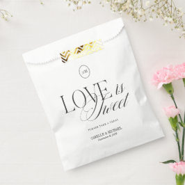 Sacolinha Saco de Favor de Casamento Love Is Sweet Monograma