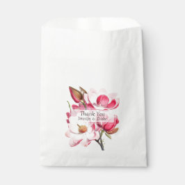 Sacolinha Saco de Favor de Casamento Magnólias Rosa