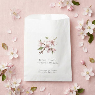 Sacolinha Saco de favor de flor de cerejeira rosa