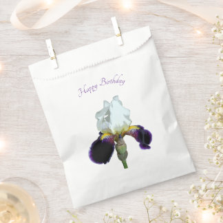 Sacolinha Saco de Favor de Papel Íris Roxo e Branco