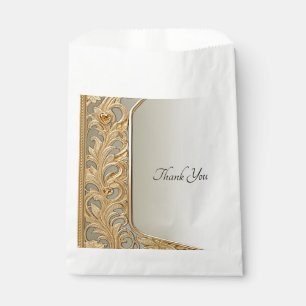 Sacolinha Saco de Favor do Ornamentado Dourado Moderno