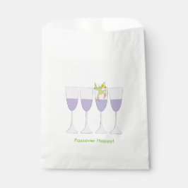Sacolinha Saco de Favor "Frog and Wine" da Páscoa Judaica