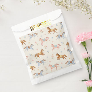Sacolinha Saco de Favor para Chá de Bebê de Cavalo Fofo