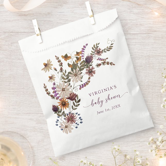 Sacolinha Saco de Favor para Chá de Bebê de Outono (Fall Baby Shower Favor Bag
)