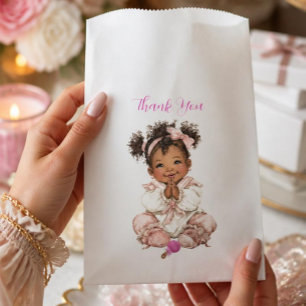 Sacolinha Saco de Favor para Menina Afro-Americana