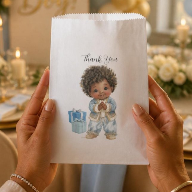 Sacolinha Saco de Favores para Bebê Afro-Americano (Criador carregado)