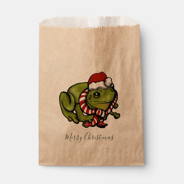 Sacolinha Saco de Favoritos de Pônei Shetland de Natal (Frente)