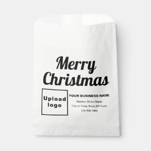 Sacolinha Saco de Papel Branco para Negócios de Natal