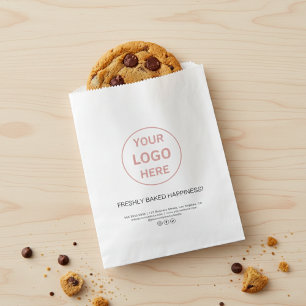 Sacolinha Saco de Papel de Padaria com Logotipo Personalizad