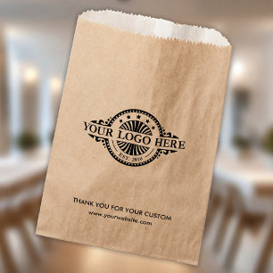 Sacolinha Saco de papel kraft com logotipo e texto personali