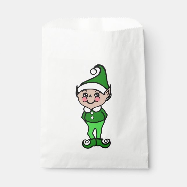 Sacolinha Saco de Tratamento de Biscoito de Favor de Elfo de (Frente)