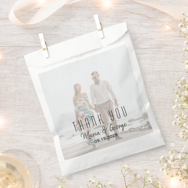 Sacolinha Saco de Tratamento de Favor de Casamento com Foto (Cortado)