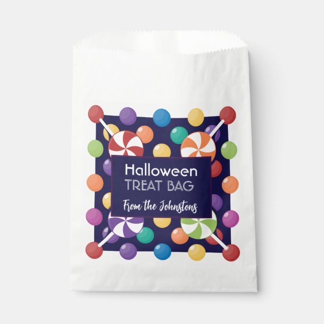 Sacolinha Saco de Tratamento Personalizado para Festa de Hal (Frente)