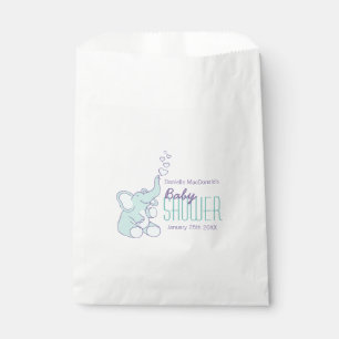 Sacolinha Saco personalizado do favor do elefante chá de