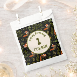 Sacolinha Saco Personalizado Zoológico Floresta Panda Vermel