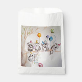 Sacolinha Sacos de Favor de Aniversário de Urso Coala Fofo