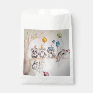 Sacolinha Sacos de Favor de Aniversário de Urso Coala Fofo