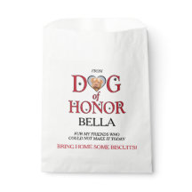 Sacos de Favor de Coração Vermelho do Cão de Honra