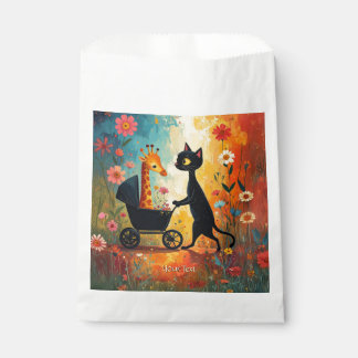 Sacolinha Sacos de Favor de Girafa de Gato Fofo