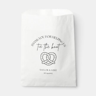 Sacolinha Sacos de Favor de Pretzel para Casamento Tie the K