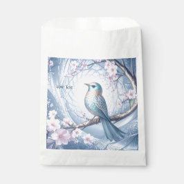Sacolinha Sacos de Favor Floral Blue Bird