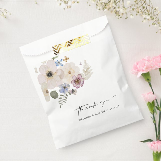 Sacolinha Sacos de Favor Modernos (Modern Floral Favor Bags by Painted Paperie
)