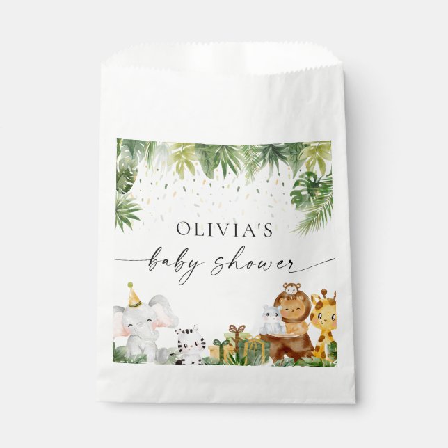 Sacolinha Sacos de Favor para Chá de Bebê de Animais da Sava (Frente)