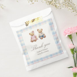 Sacolinha Sacos de Favor para Gêmeos de Urso de Pelúcia no P