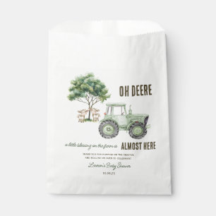 Sacolinha Sacos de Favoritos da Fazenda com Trator Verde em