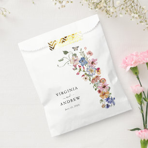 Sacolinha Sacos de Lembranças de Casamento com Flores Silves
