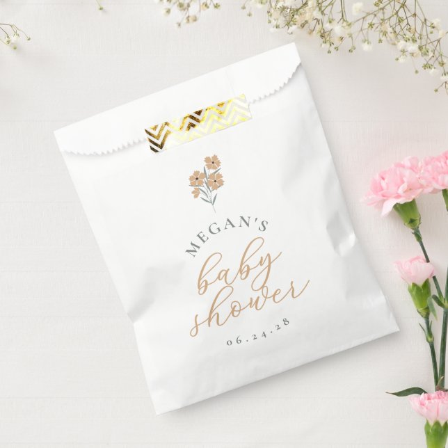 Sacolinha Sacos de Lembranças para Chá de Bebê Flor Silvestr (Selado)