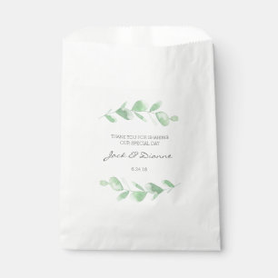 Sacolinha Sacos de papel Wedding personalizados eucalipto do