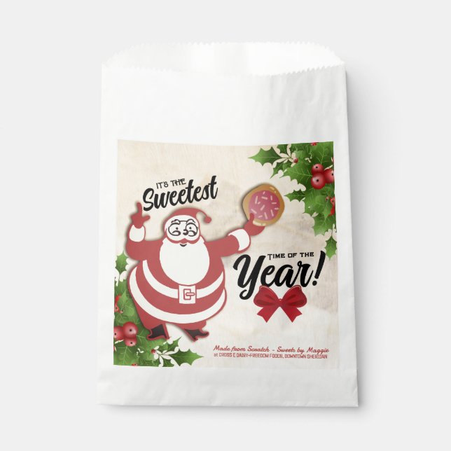Sacolinha Sacos de tratamento de padaria biscoitos de Natal  (Frente)