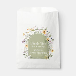 Sacolinha Sage Green Wildflower Baby In BloChá de fraldas