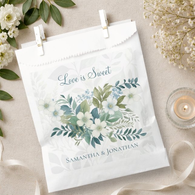 Sacolinha Sage Verde Marfim Eucalipto Casamento O Amor é Doc (Criador carregado)